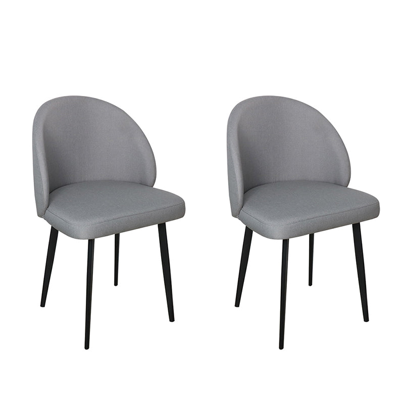 Silla de comedor de estilo moderno, silla auxiliar de cocina sin brazos con patas de metal