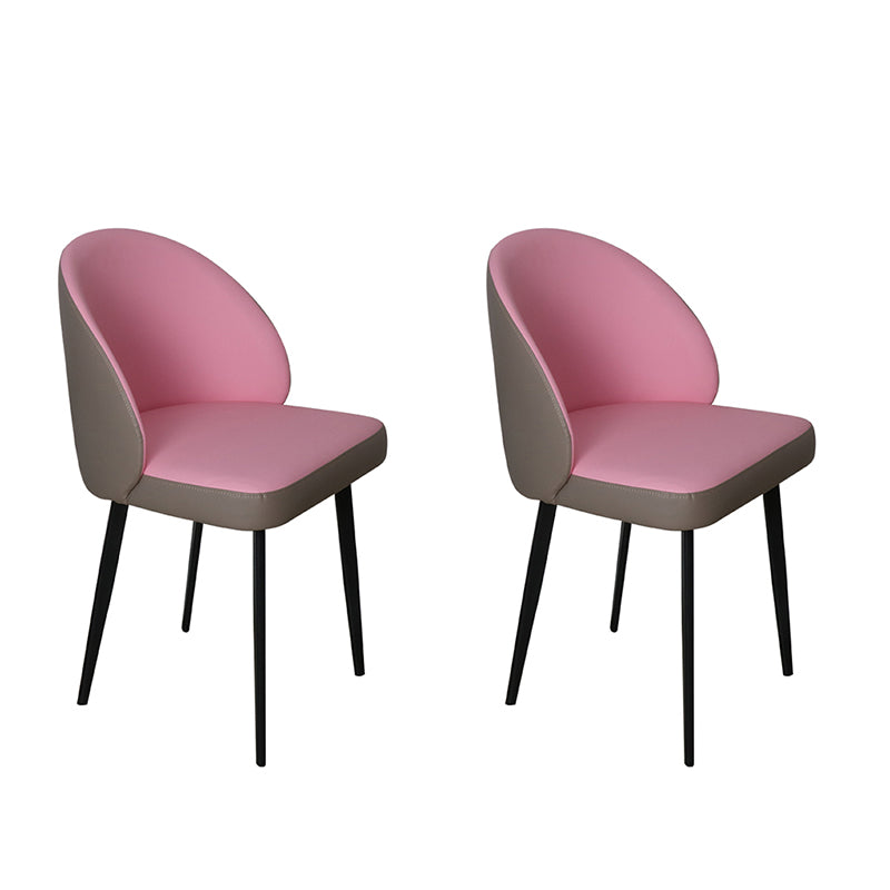 Silla de comedor de estilo moderno, silla auxiliar de cocina sin brazos con patas de metal