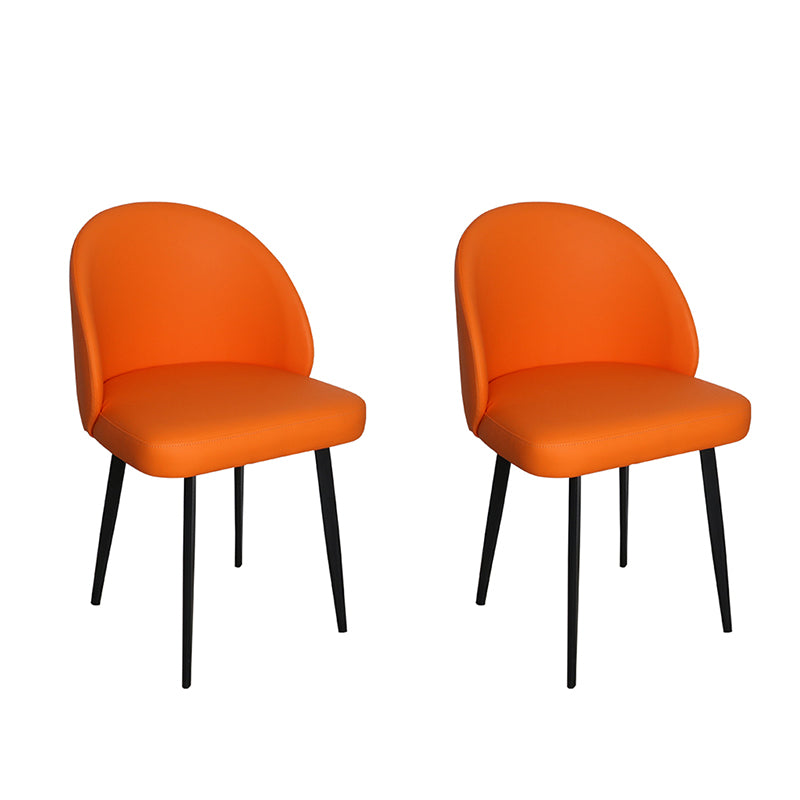 Silla de comedor de estilo moderno, silla auxiliar de cocina sin brazos con patas de metal