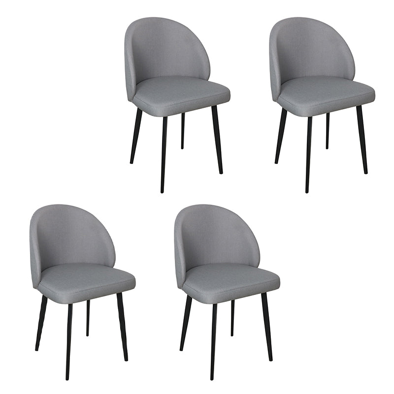 Silla de comedor de estilo moderno, silla auxiliar de cocina sin brazos con patas de metal