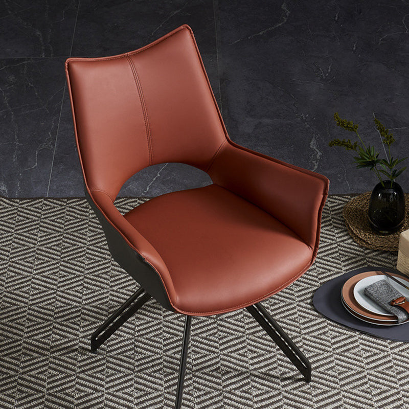 Silla de comedor de metal moderno sillón lateral giratorio para uso en restaurantes