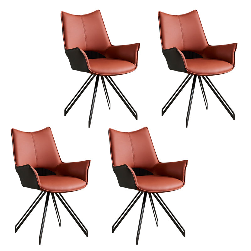 Silla de comedor de metal moderno sillón lateral giratorio para uso en restaurantes