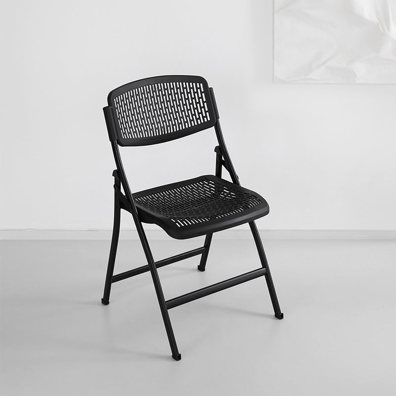 Sillas de comedor de estilo moderno, silla lateral sin brazos con respaldo abierto y patas de metal para cocina