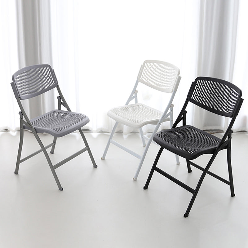 Sillas de comedor de estilo moderno, silla lateral sin brazos con respaldo abierto y patas de metal para cocina