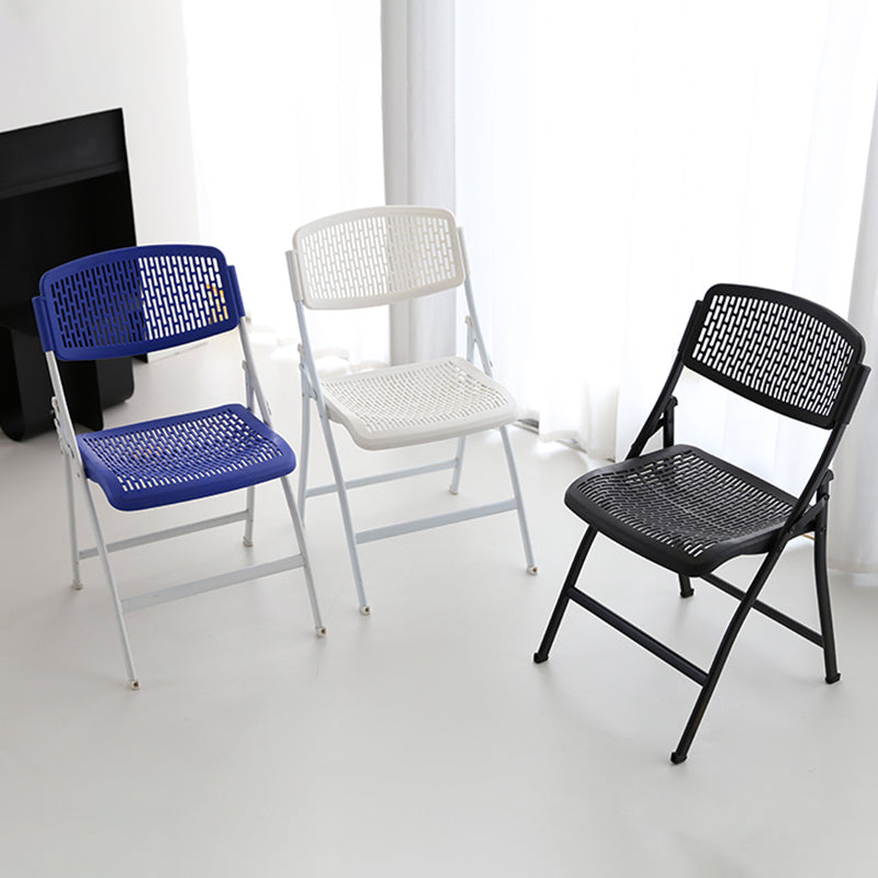 Sillas de comedor de estilo moderno, silla lateral sin brazos con respaldo abierto y patas de metal para cocina