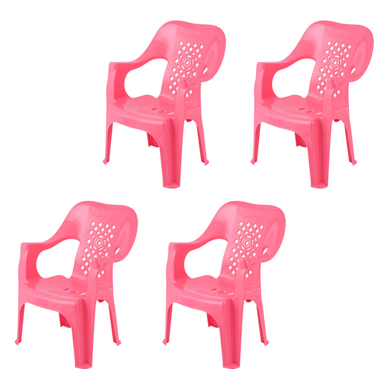 Plastic Modern Dining Arm Chairs Indoor Stackable Home Dining Armchair