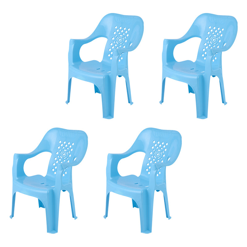 Plastic Modern Dining Arm Chairs Indoor Stackable Home Dining Armchair