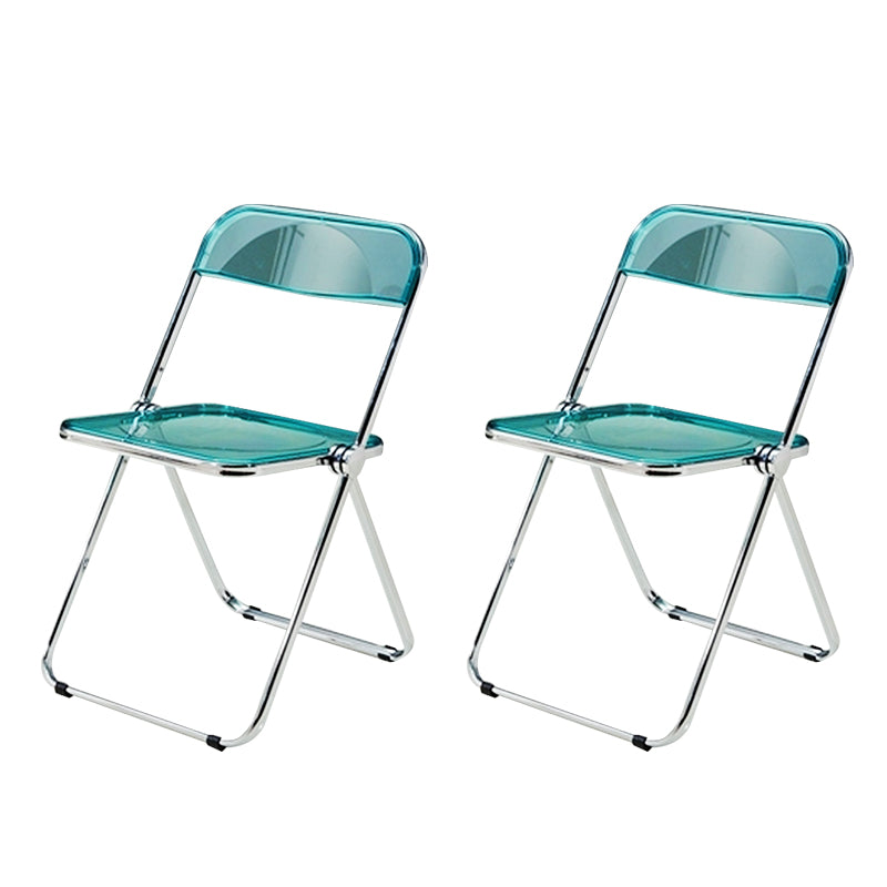 Sillas de comedor de estilo moderno, sillas laterales sin brazos con respaldo abierto y patas de metal para cocina