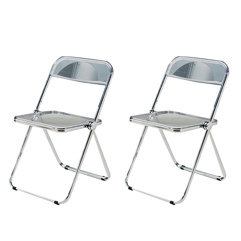 Sillas de comedor de estilo moderno, sillas laterales sin brazos con respaldo abierto y patas de metal para cocina