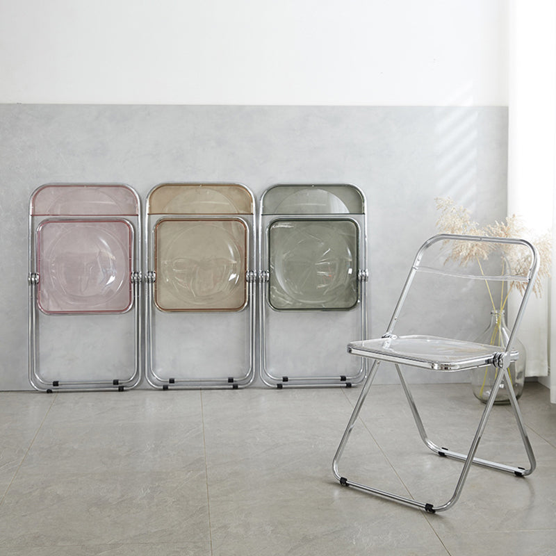 Sillas de comedor de estilo moderno, sillas laterales sin brazos con respaldo abierto y patas de metal para cocina