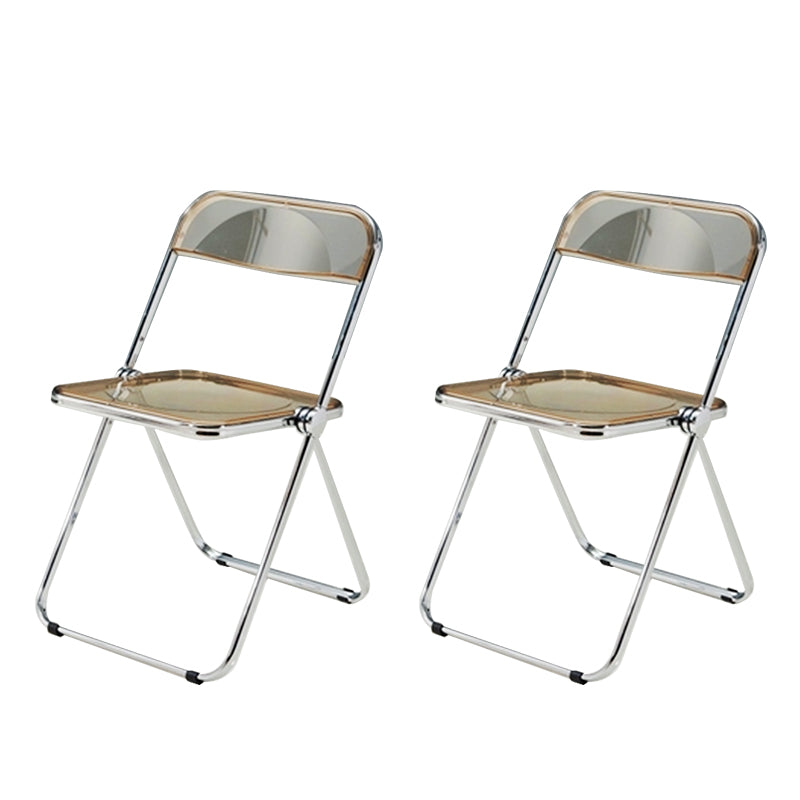 Sillas de comedor de estilo moderno, sillas laterales sin brazos con respaldo abierto y patas de metal para cocina