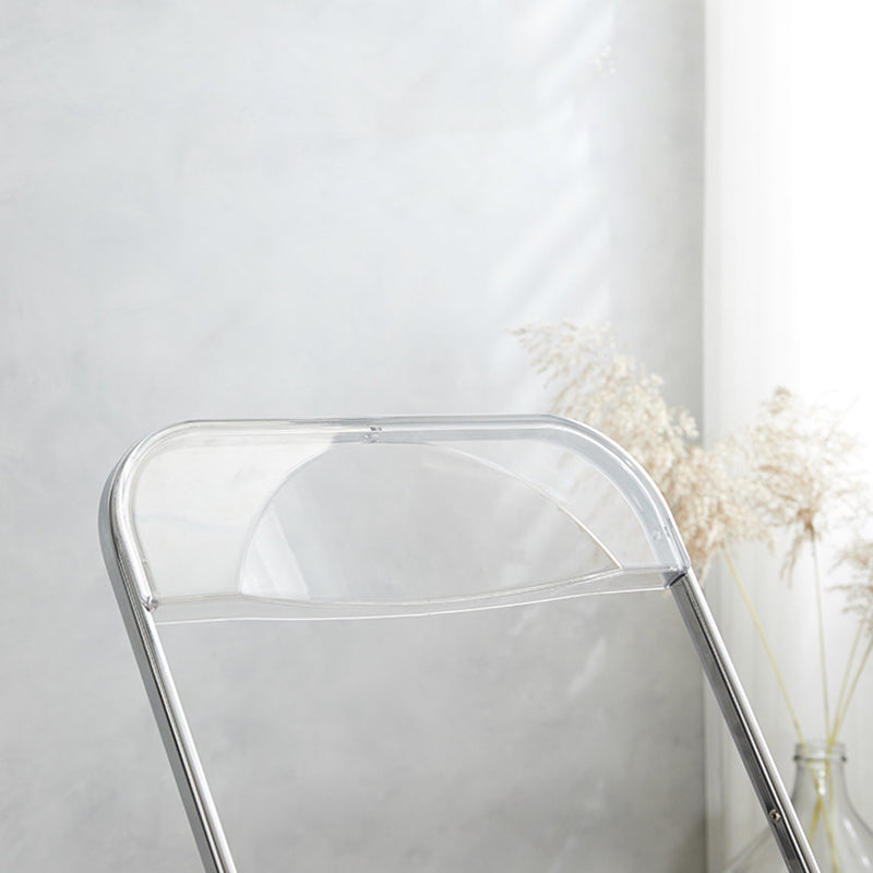 Sillas de comedor de estilo moderno, sillas laterales sin brazos con respaldo abierto y patas de metal para cocina