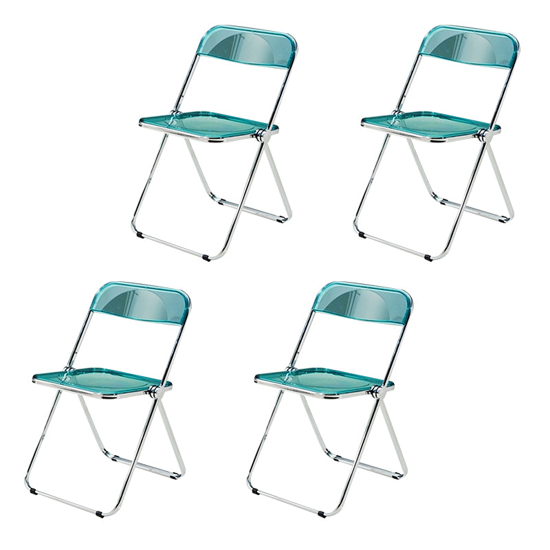 Sillas de comedor de estilo moderno, sillas laterales sin brazos con respaldo abierto y patas de metal para cocina