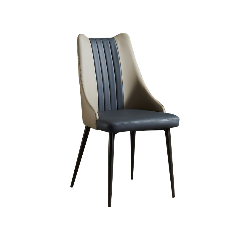 Silla de comedor de metal industrial Sillas de comedor de cuero PU para uso en restaurantes