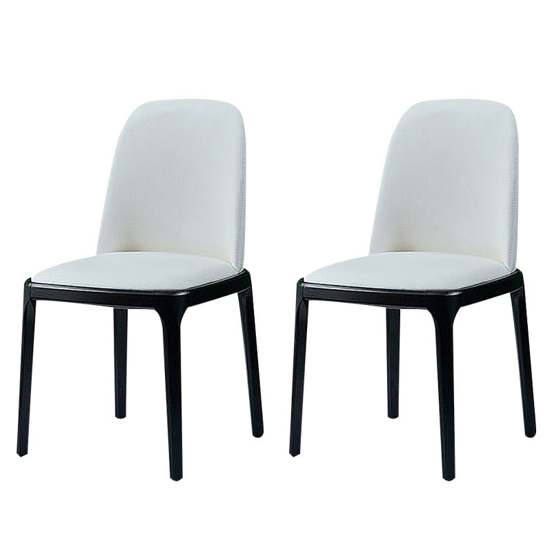 Modern Style Wood Side Dining Chairs Solid Leather Back Chair for Kitchen