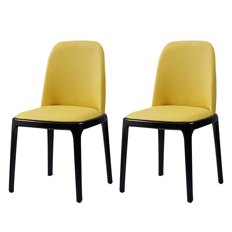 Modern Style Wood Side Dining Chairs Solid Leather Back Chair for Kitchen