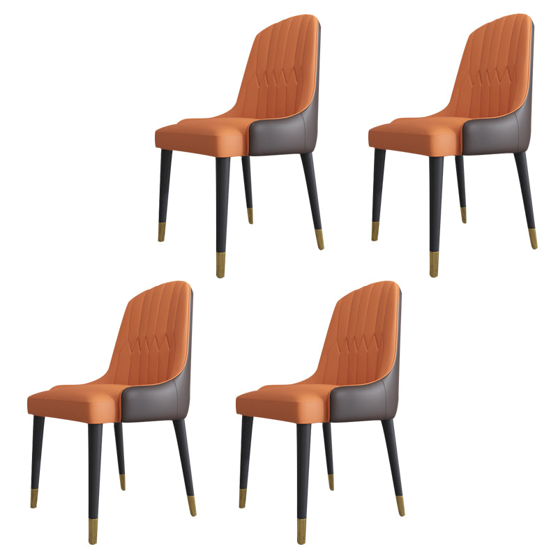 Chaises de salle à manger en cuir de style scandinave
