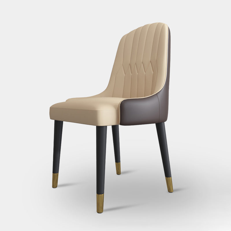 Chaises de salle à manger en cuir de style scandinave