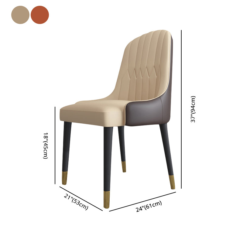 Chaises de salle à manger en cuir de style scandinave