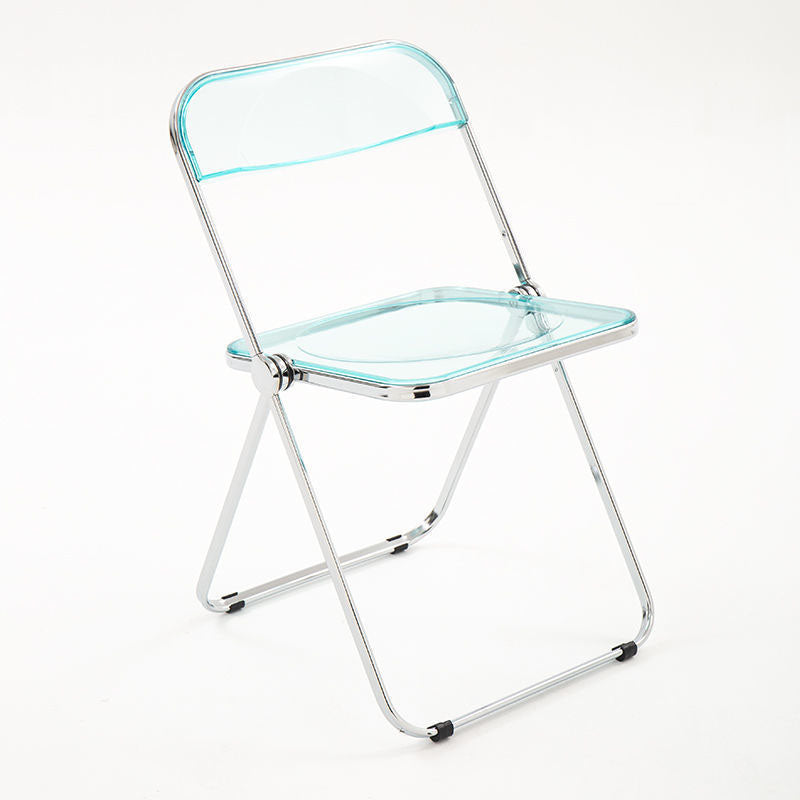 Industrial Style Plastic Dining Armless Chair Open Back Dining Side Chair