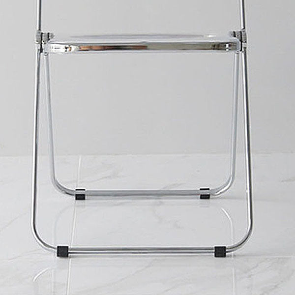 Industrial Style Plastic Dining Armless Chair Open Back Dining Side Chair