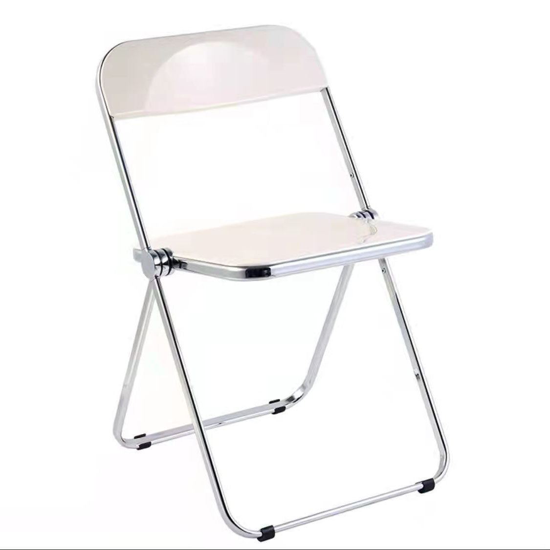 Industrial Style Plastic Dining Armless Chair Open Back Dining Side Chair