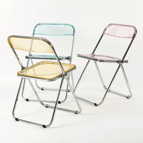 Industrial Style Plastic Dining Armless Chair Open Back Dining Side Chair