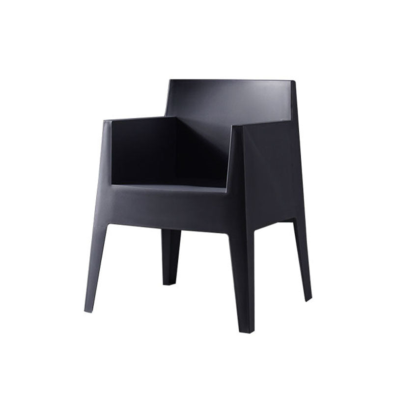 Chaises latérales en plastique avec bras de Style scandinave, chaise de salle à manger à dossier solide pour la maison