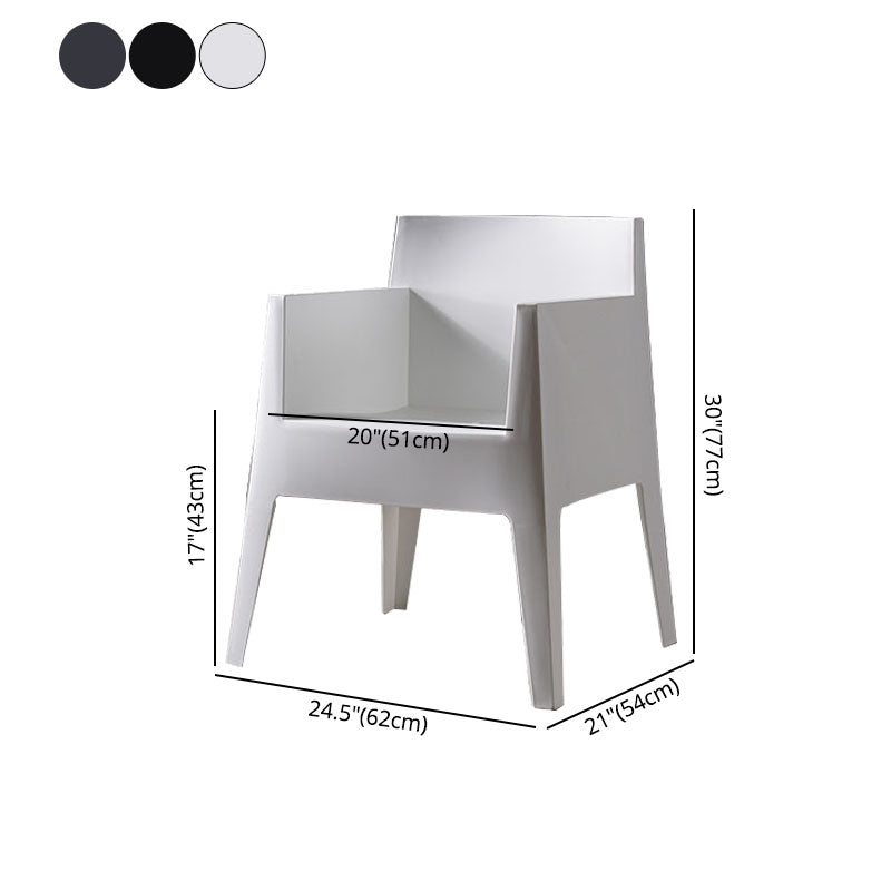 Chaises latérales en plastique avec bras de Style scandinave, chaise de salle à manger à dossier solide pour la maison