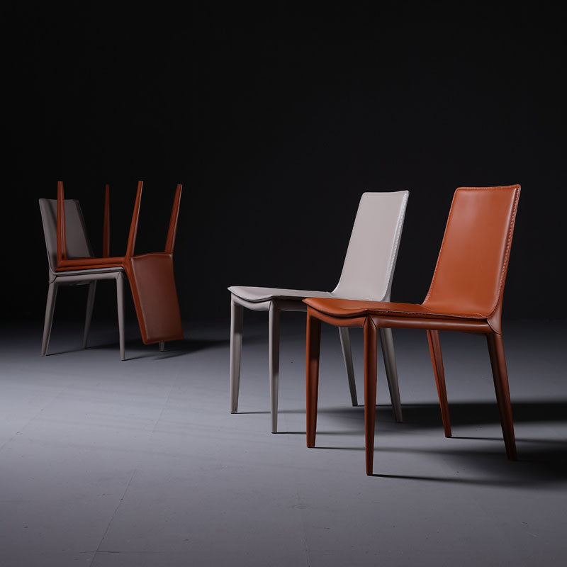 Chaises de salle à manger de style contemporain chaises latérales en métal sans arme pour cuisine