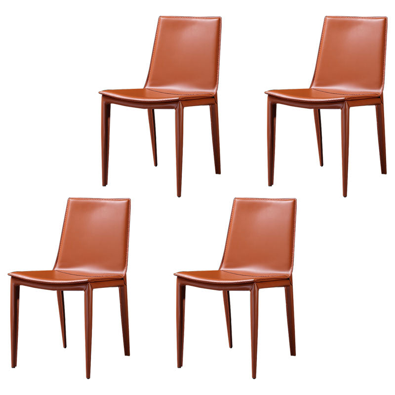 Chaises de salle à manger de style contemporain chaises latérales en métal sans arme pour cuisine