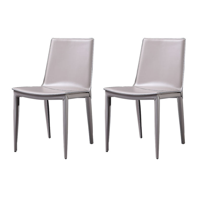 Chaises de salle à manger de style contemporain chaises latérales en métal sans arme pour cuisine