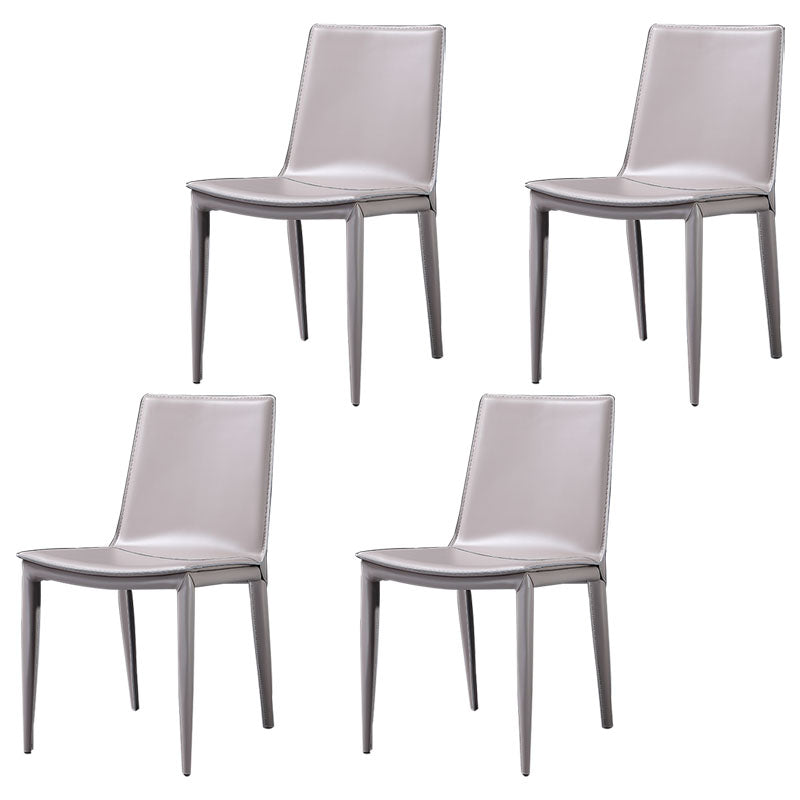 Chaises de salle à manger de style contemporain chaises latérales en métal sans arme pour cuisine