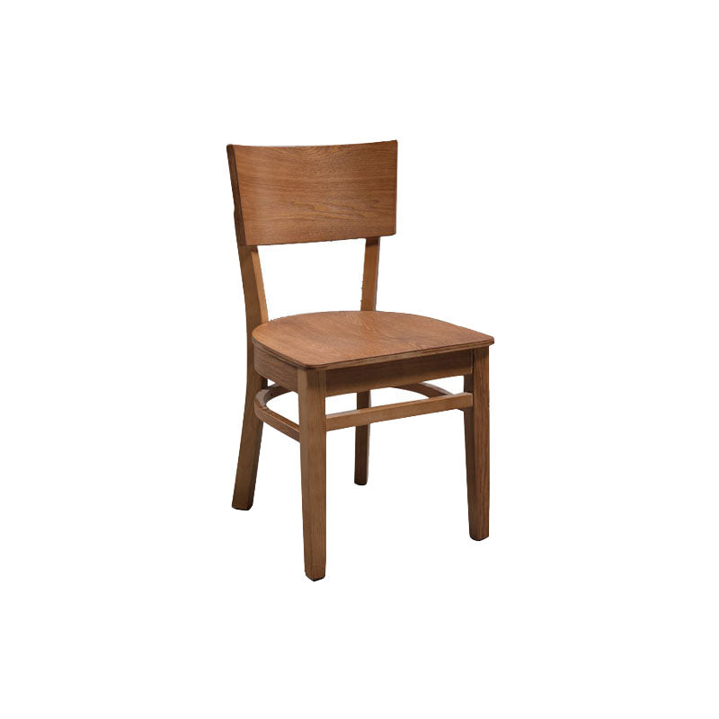 Ouvrez les chaises de salle à manger sans bras arrière avec des pattes en bois (ensemble de 2)