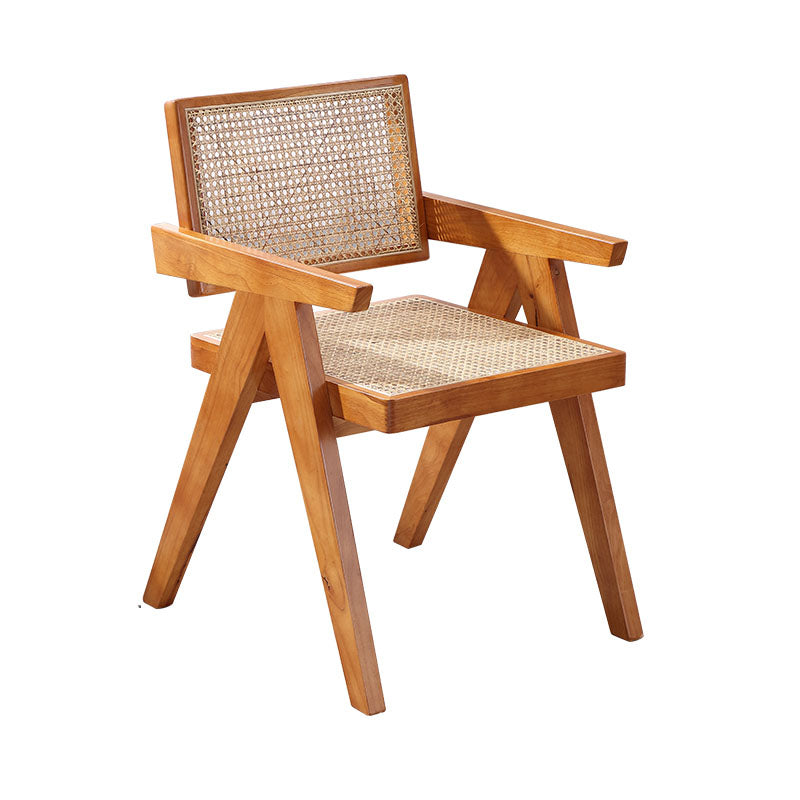 Chaise de salle à manger de Style contemporain, chaise simple avec bras en bois pour cuisine et maison