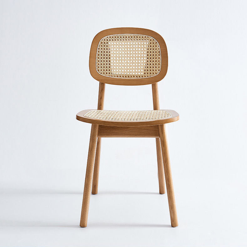 Contemporary Wood Dining Room Chair Cane Back Dining Chairs (Set of 2)