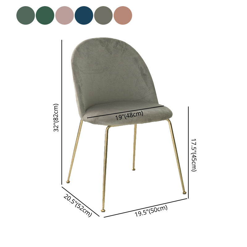 Chaises de salle à manger en métal de Style nordique, chaise sans bras latérale pour la cuisine