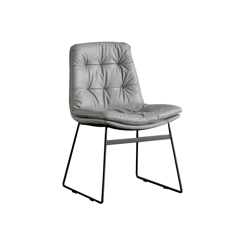 Chaises de cuisine de style contemporain dinant la chaise latérale sans bras avec les jambes en métal