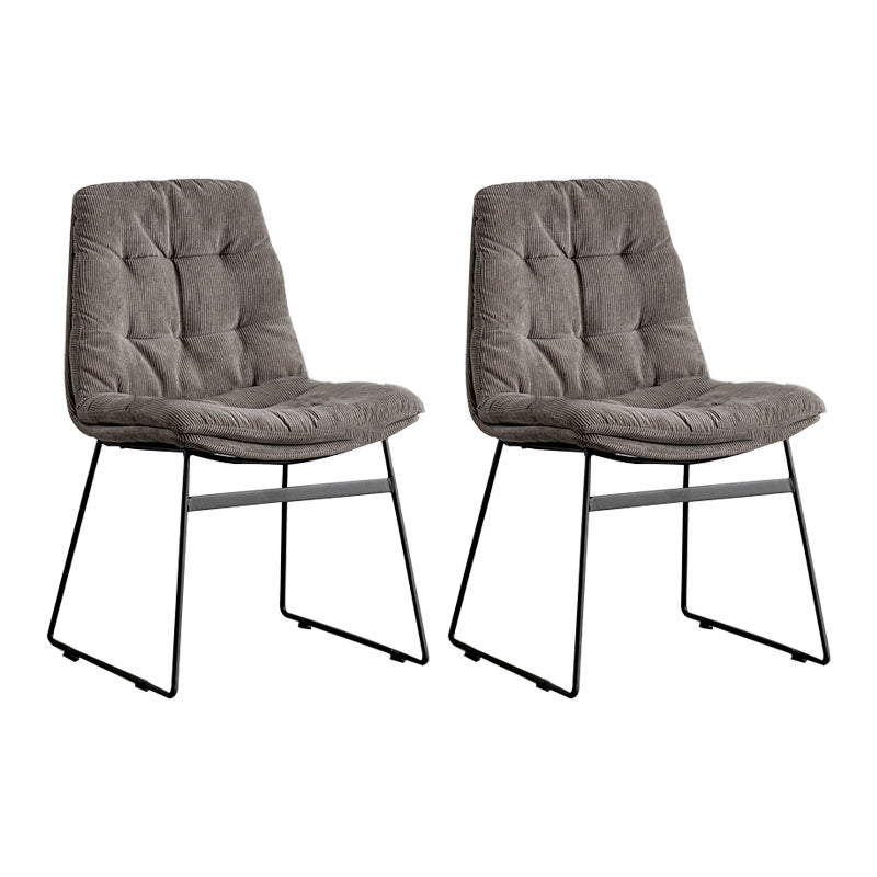 Chaises de cuisine de style contemporain dinant la chaise latérale sans bras avec les jambes en métal