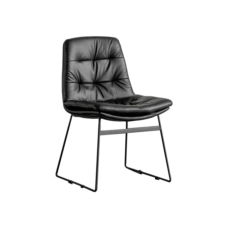 Chaises de cuisine de style contemporain dinant la chaise latérale sans bras avec les jambes en métal