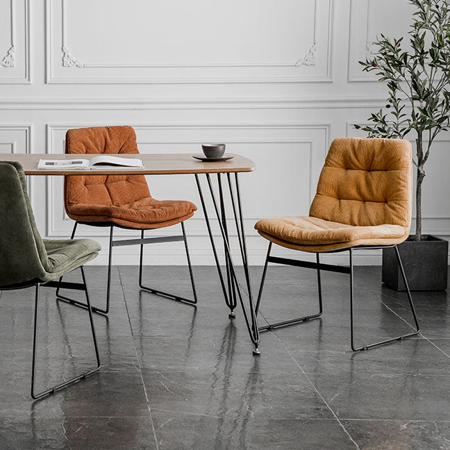 Chaises de cuisine de style contemporain dinant la chaise latérale sans bras avec les jambes en métal