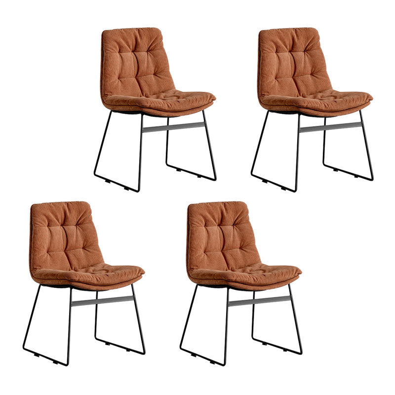 Chaises de cuisine de style contemporain dinant la chaise latérale sans bras avec les jambes en métal