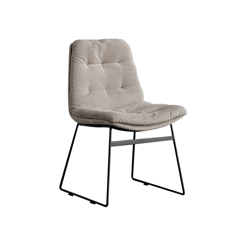 Chaises de cuisine de style contemporain dinant la chaise latérale sans bras avec les jambes en métal