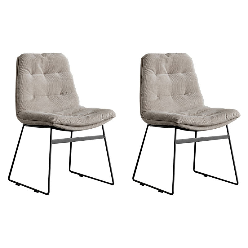 Chaises de cuisine de style contemporain dinant la chaise latérale sans bras avec les jambes en métal