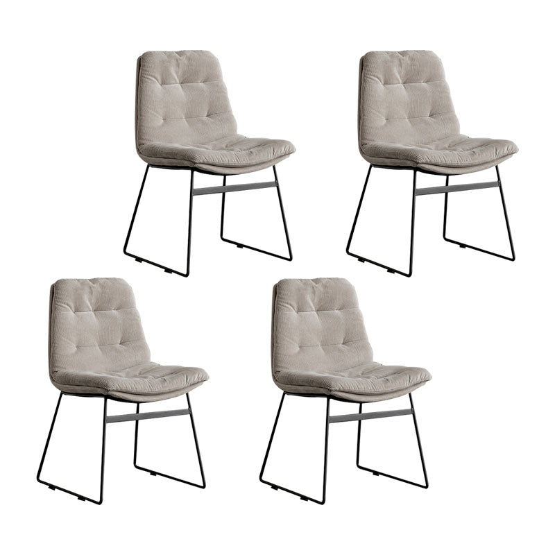 Chaises de cuisine de style contemporain dinant la chaise latérale sans bras avec les jambes en métal