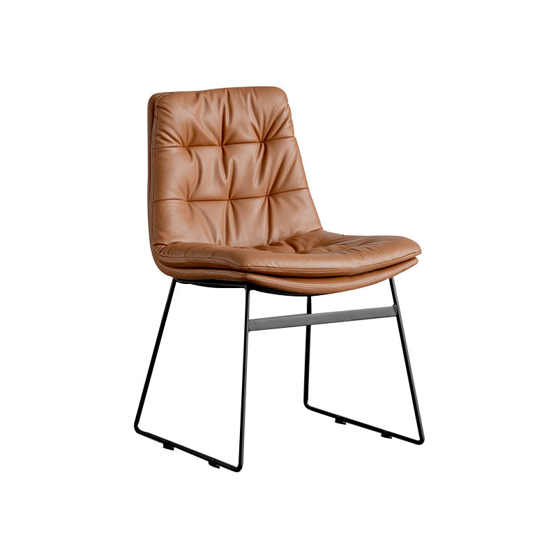 Chaises de cuisine de style contemporain dinant la chaise latérale sans bras avec les jambes en métal
