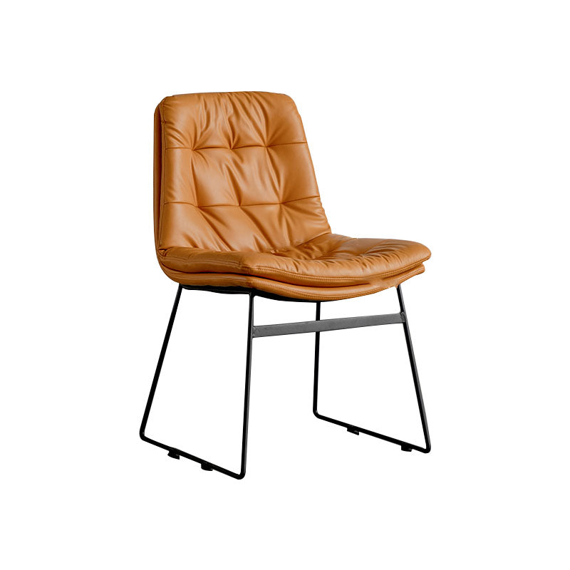 Chaises de cuisine de style contemporain dinant la chaise latérale sans bras avec les jambes en métal