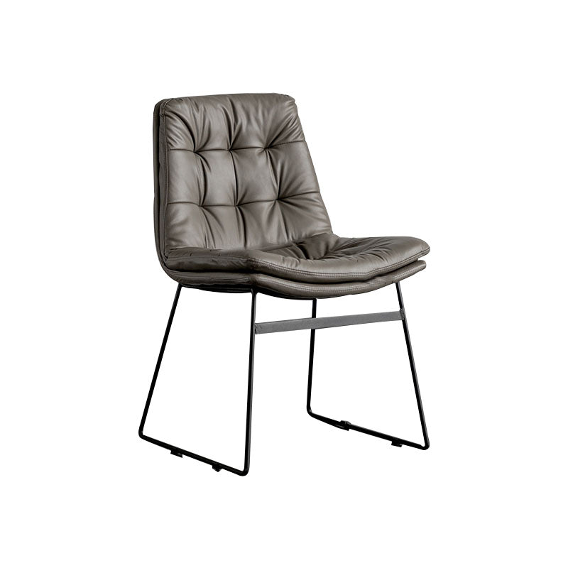 Chaises de cuisine de style contemporain dinant la chaise latérale sans bras avec les jambes en métal
