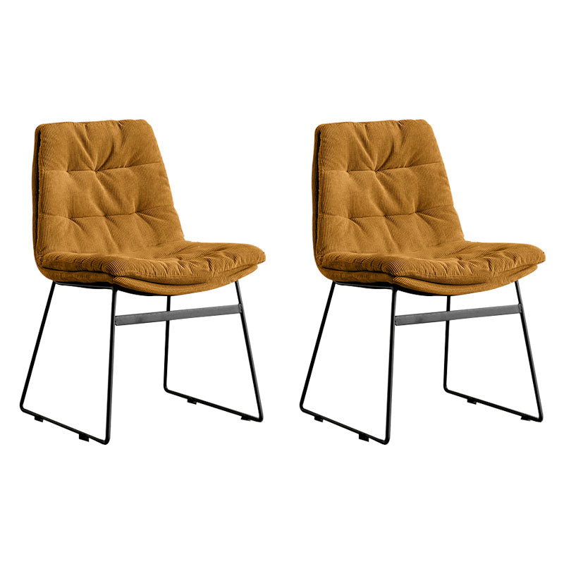 Chaises de cuisine de style contemporain dinant la chaise latérale sans bras avec les jambes en métal