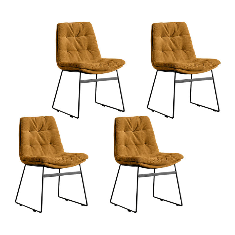 Chaises de cuisine de style contemporain dinant la chaise latérale sans bras avec les jambes en métal
